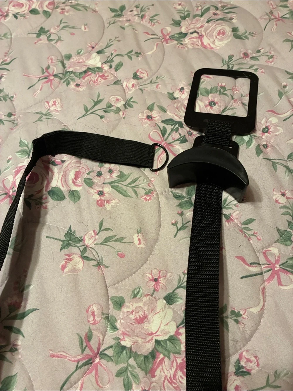 Set of 2 Adjustable Black Strap Purse Organizers with Multiple Hooks